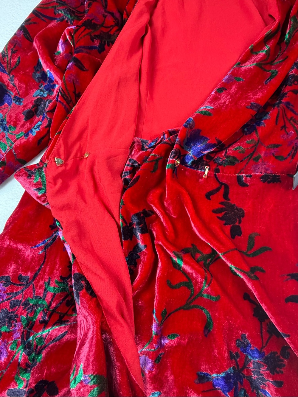 House of Harlow 1960 x REVOLVE Red Velvet Long Sleeve Mini Dress/Top S NWT - Picture 6 of 12